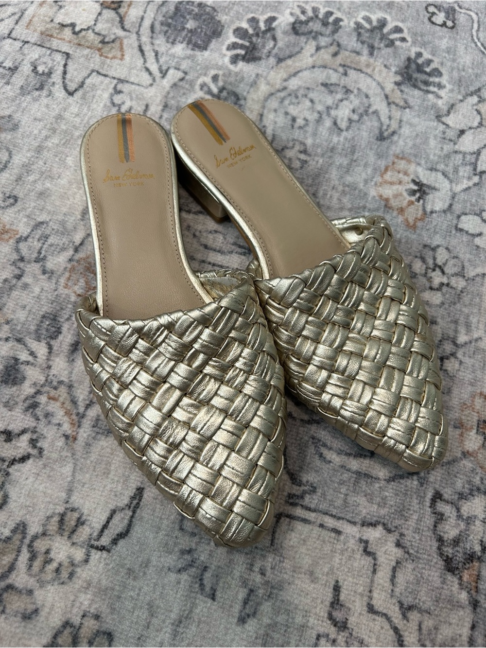 Sam Edelman Page Woven Leather Mules